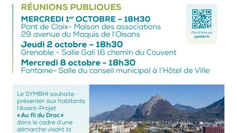 "Au fil du Drac" : trois réunions publiques pour présenter l'avant-projet