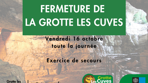 Exercice de secours à la Grotte les Cuves et dans le Bourg